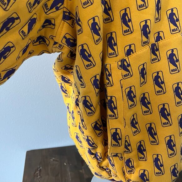 Vintage 90s Los Angeles Lakers Jacket Large Zip Up Hoodie Carl Banks G-111 NBA - Picture 5 of 9